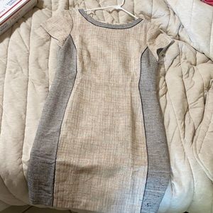 Twill color block dress